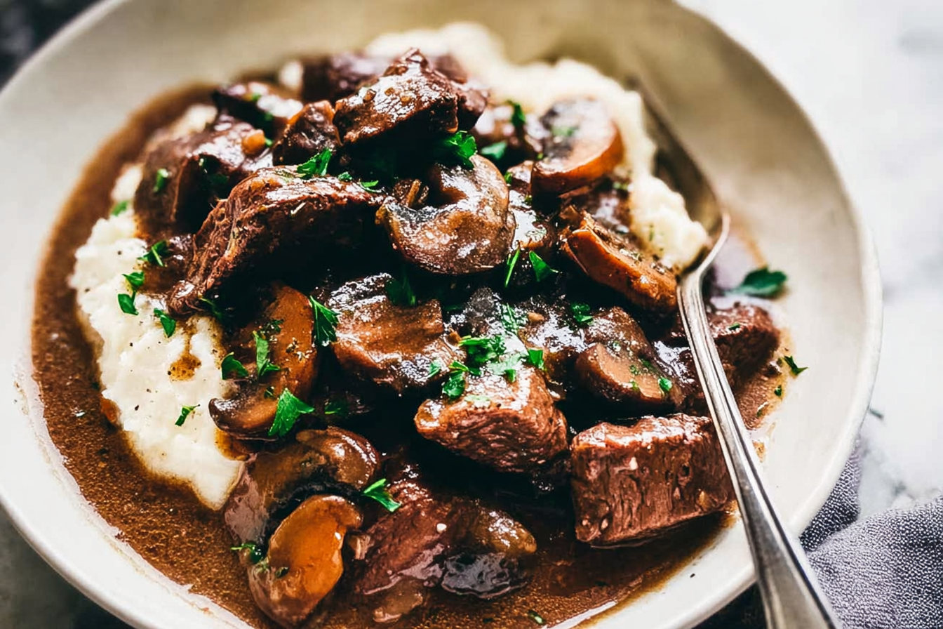 Slow Cooker Tender Beef With Homemade Gravy 6 Slow Cooker Beef Tips