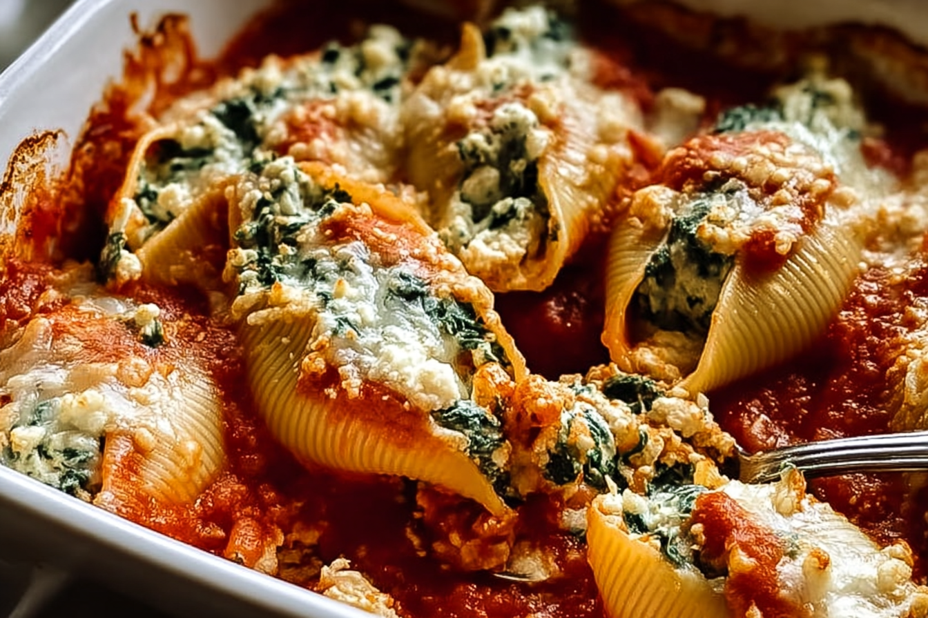 Spinach And Ricotta Stuffed Shells Recipe With Creamy Savory Filling 6 Spinach Ricotta Stuffed Shells Recipe