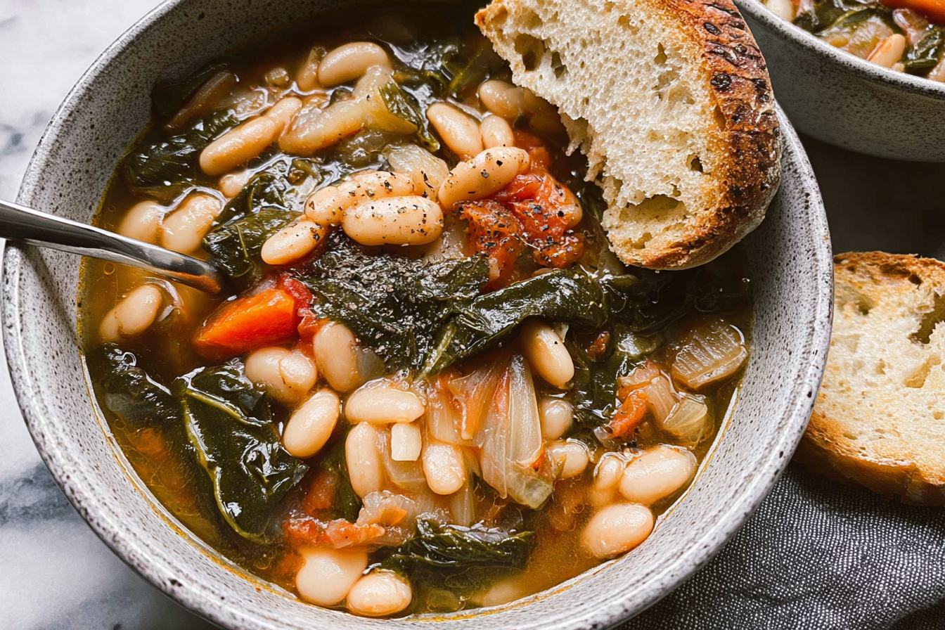 Tuscan White Bean Soup Recipe With Hearty Vegetables And Herbs 6 Tuscan White Bean Soup