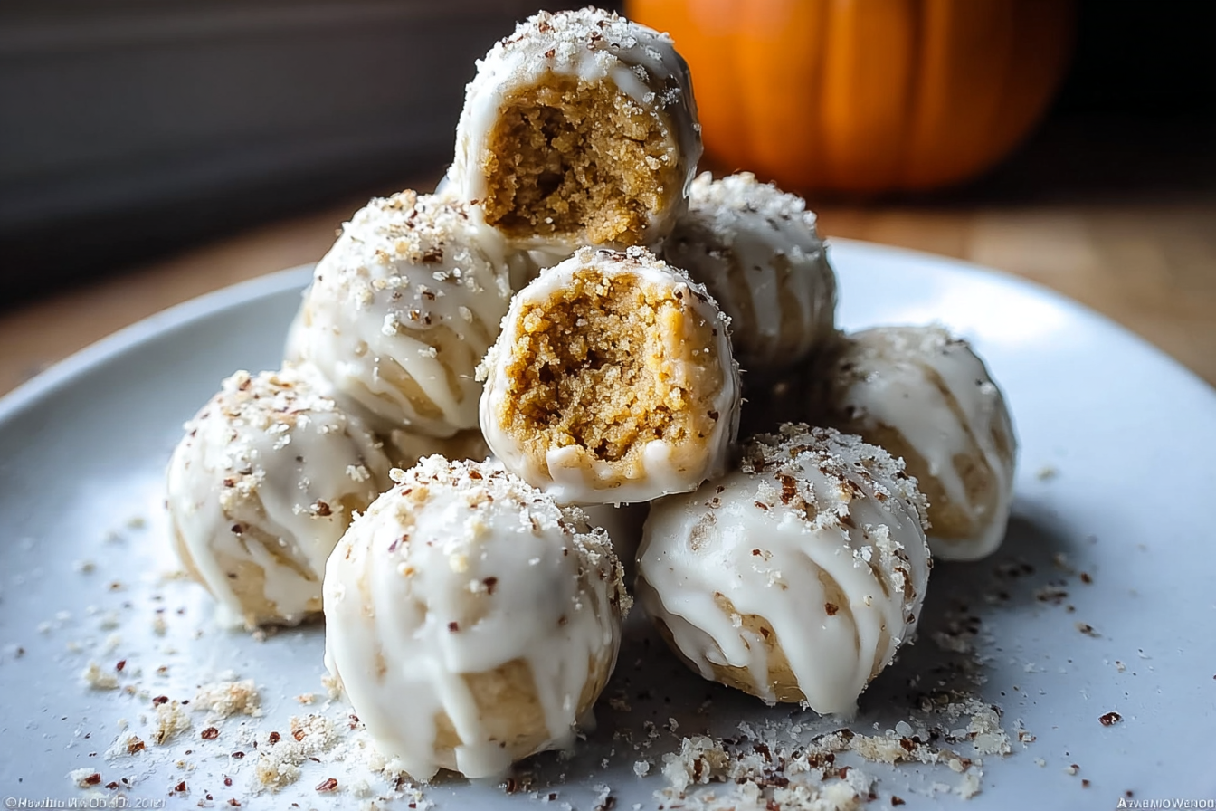 White Chocolate Spice Energy Bites For A Boost Of Flavor And Power 6 White Chocolate Pumpkin Protein Balls
