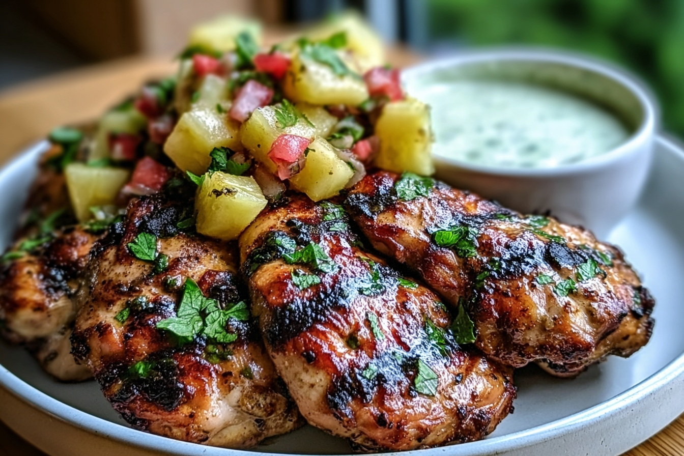 Caribbean Jerk Chicken With Fresh Pineapple Salsa Recipe 7 Caribbean Jerk Chicken