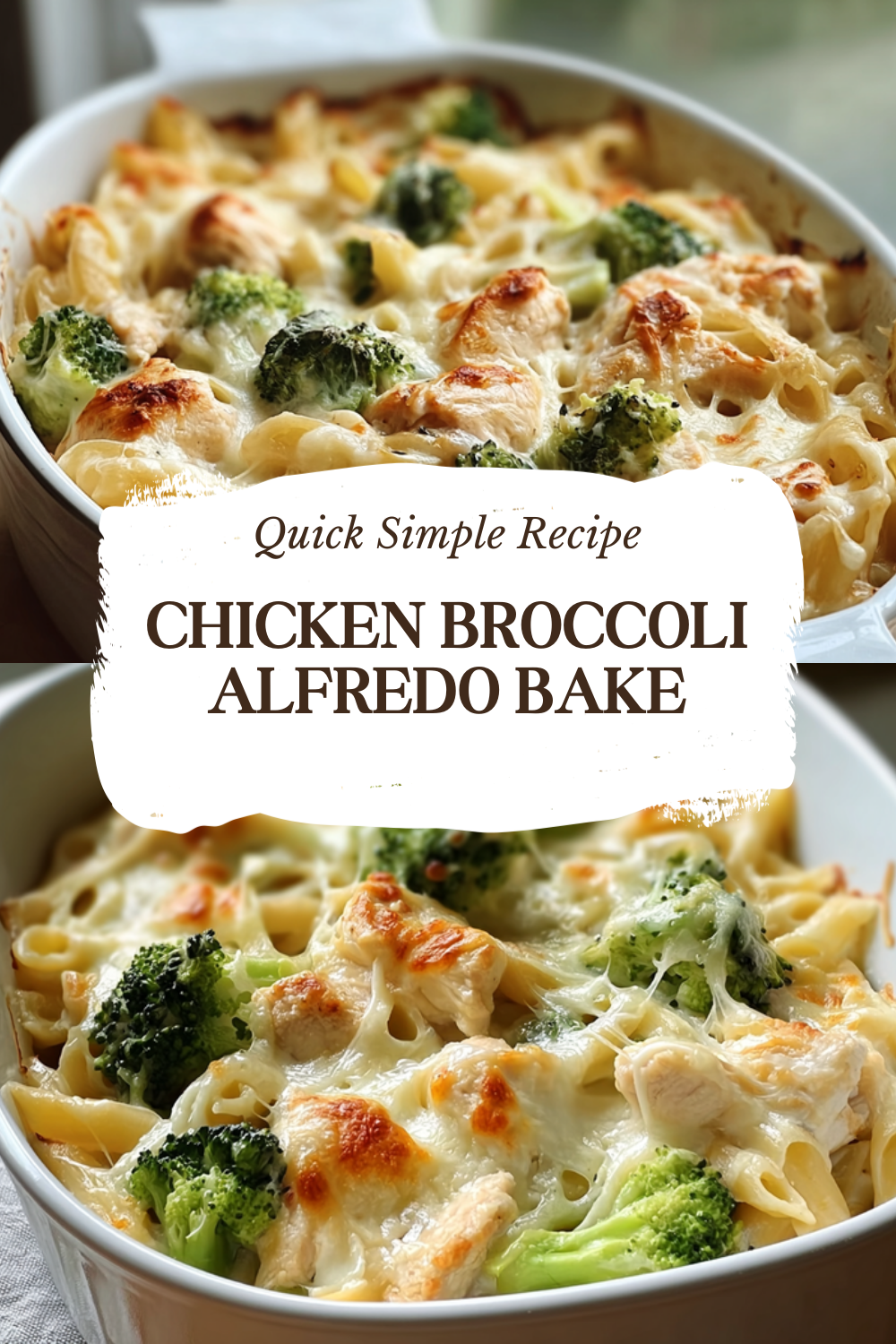 Chicken And Broccoli Alfredo Casserole With Creamy Cheese Sauce 7 Chicken Broccoli Alfredo Bake