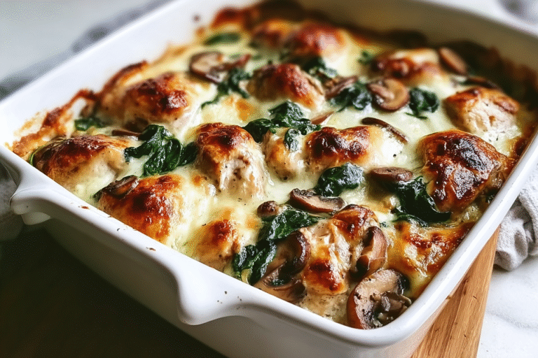 Chicken Spinach Mushroom Oven Dish 59.Png