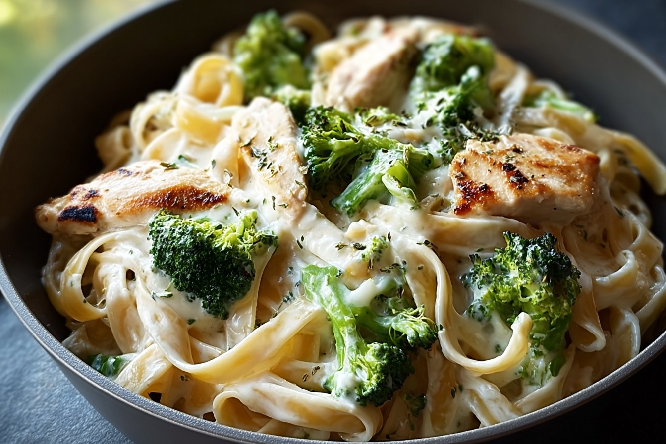 Fettuccine Chicken Broccoli Alfredo Recipe Quick And Simple 6 Creamy Chicken Alfredo Fettuccine With Broccoli