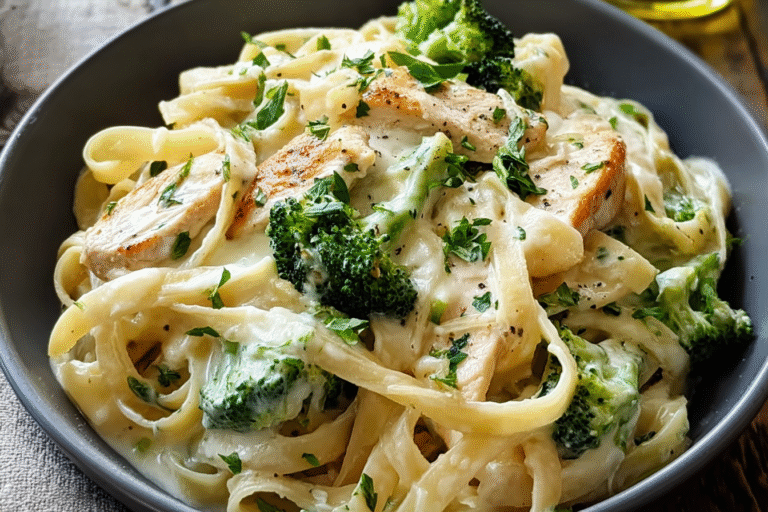 Creamy Chicken Broccoli Alfredo Fettuccine 30.Png