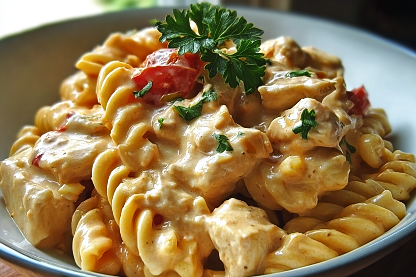 Creamy Rotel Chicken Pasta