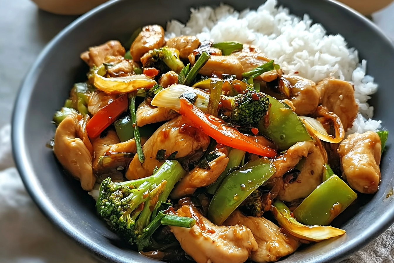Garlic Chicken Stir Fry Recipe With Fresh Vegetables And Simple Sauce 6 Garlic Chicken Stir Fry