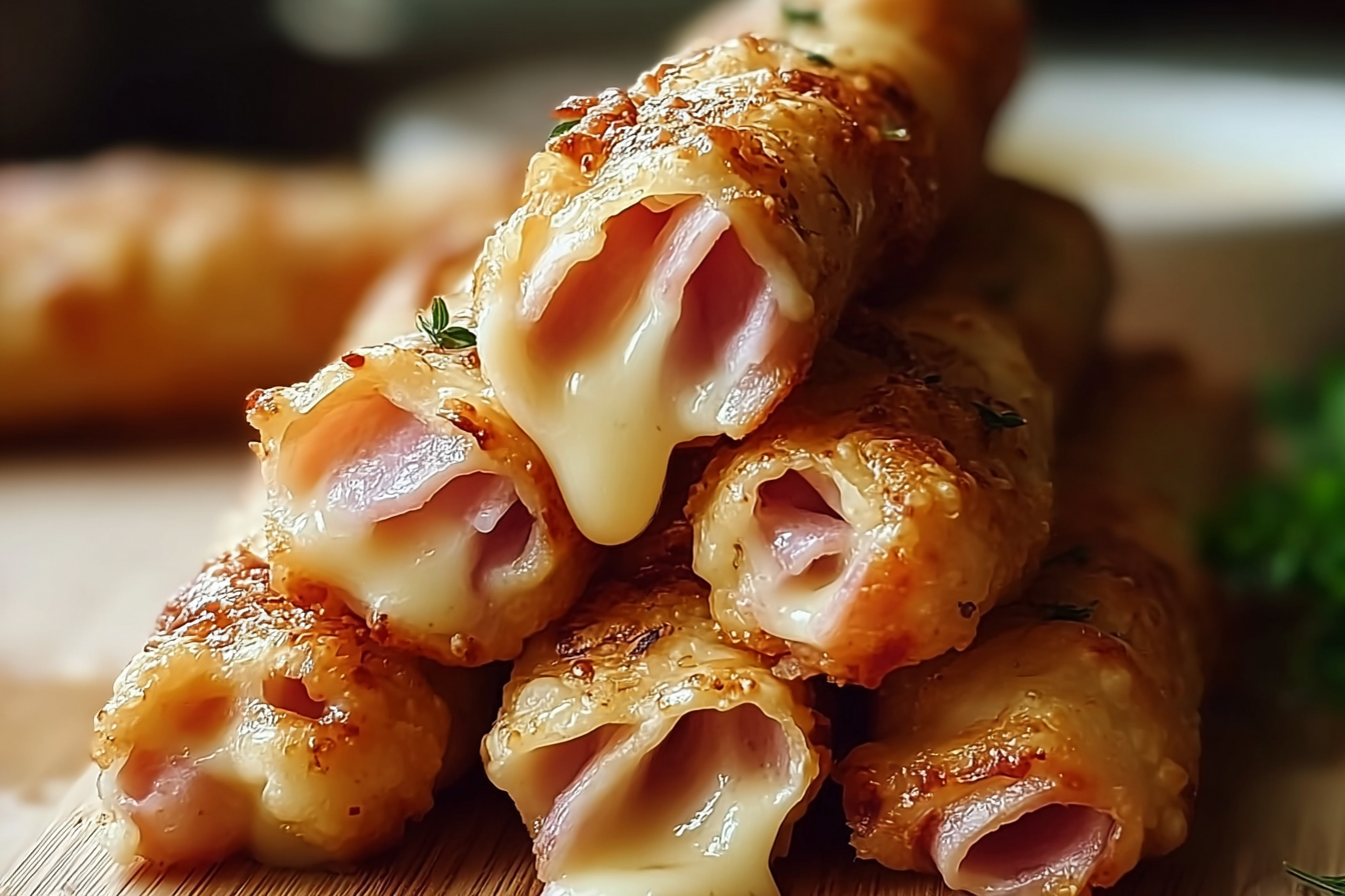 Baked Ham And Mozzarella Cheese Sticks Recipe 6 Ham And Cheese Sticks