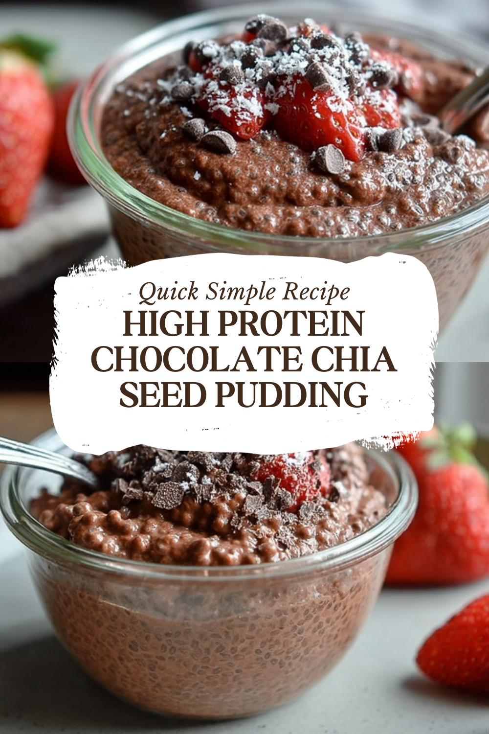 High Protein Chocolate Chia Seed Pudding