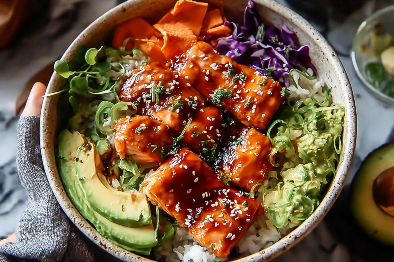 Honey Glazed Salmon Bowl