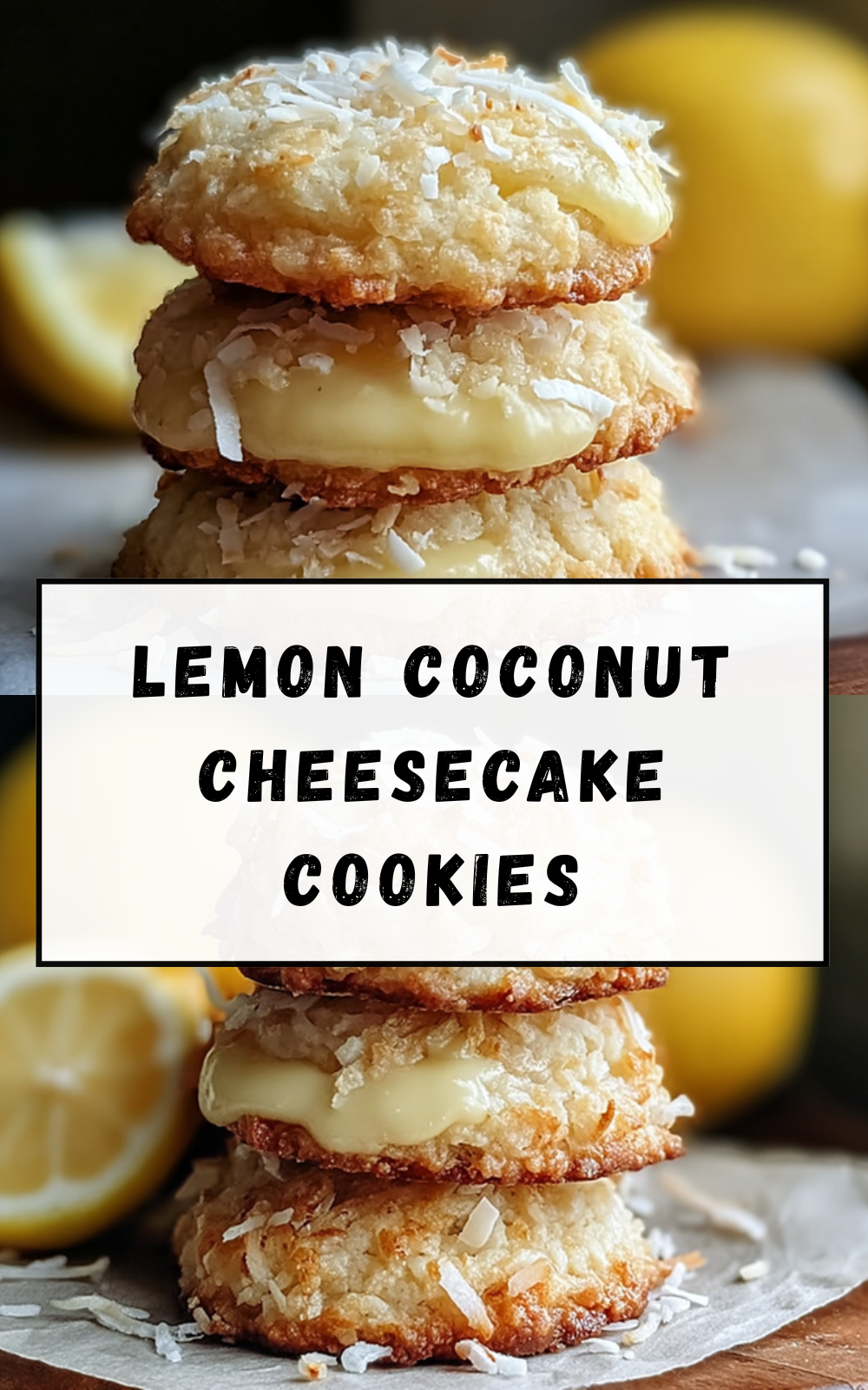 Lemon Coconut Cheesecake Cookies