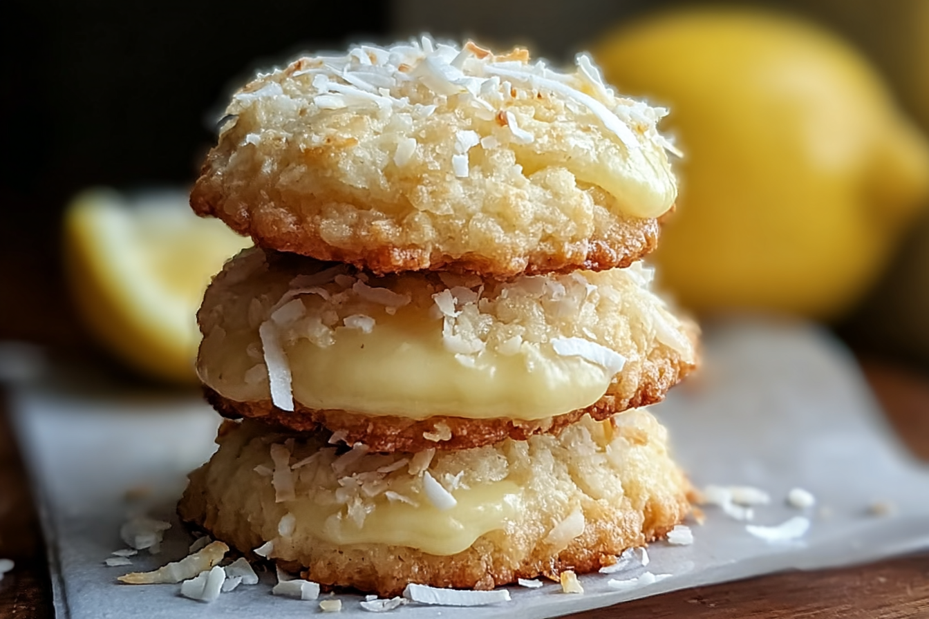 Lemon Coconut Cheesecake Cookies