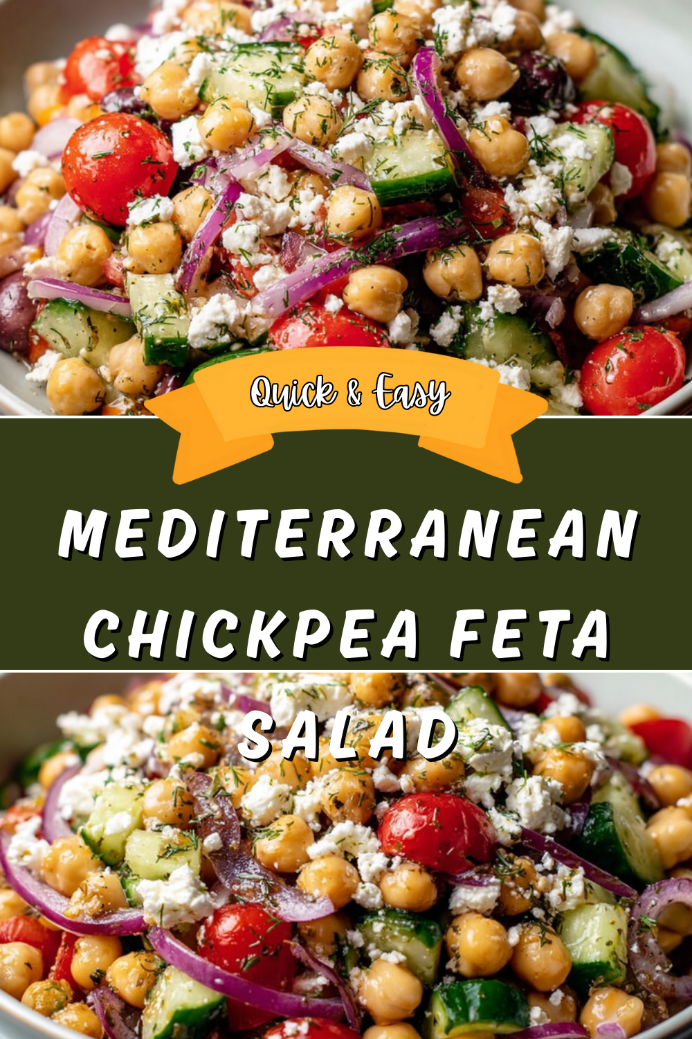 Mediterranean Chickpea Feta Salad