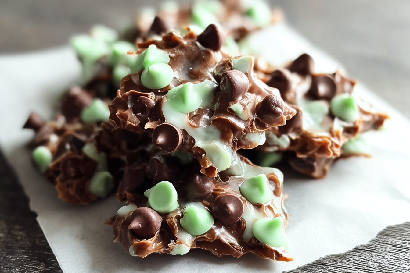 No Bake Mint Chocolate Chip Clusters Recipe With Easy Ingredients 6 Mint Chocolate Chip Clusters