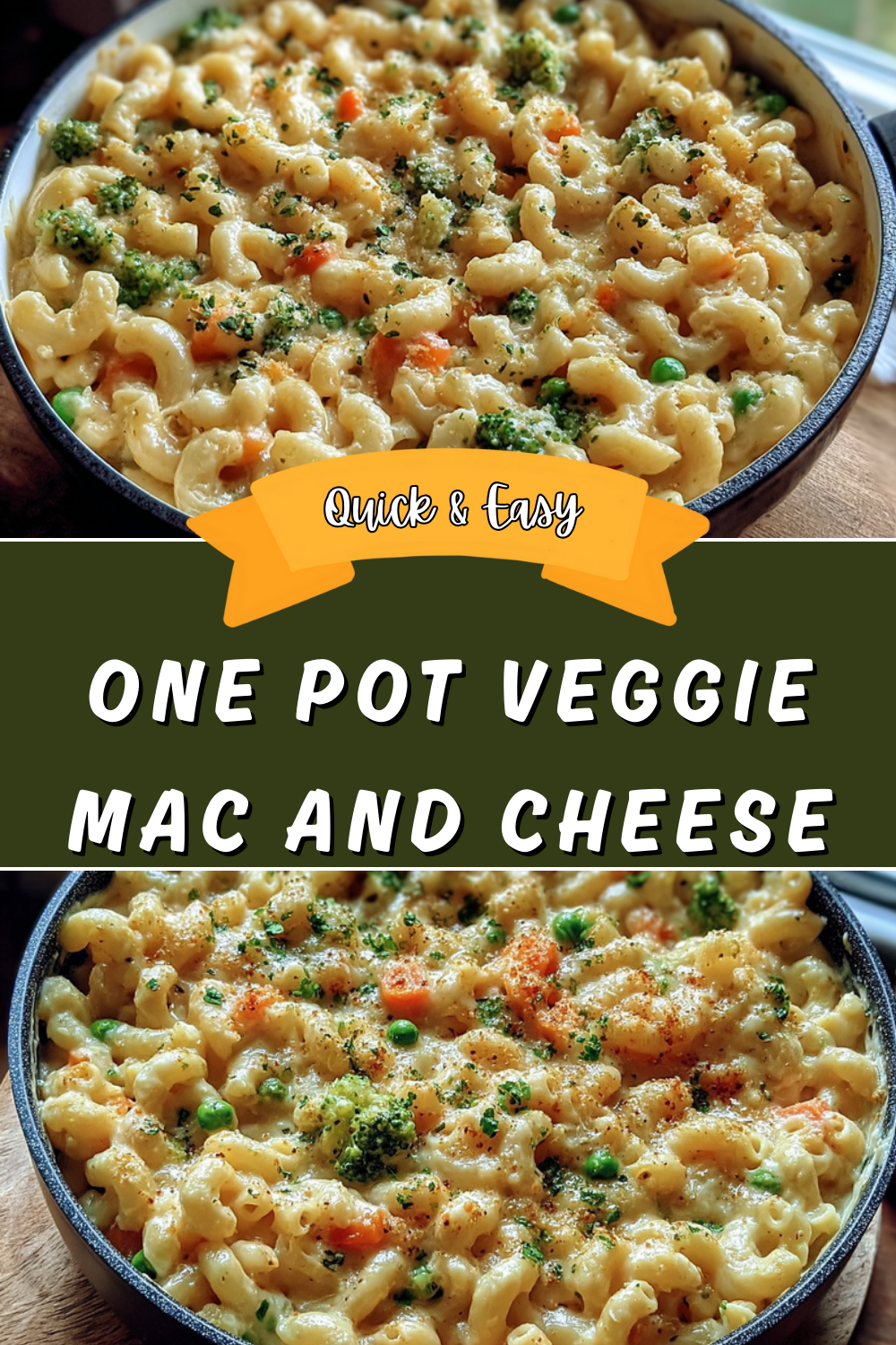 One Pot Veggie Mac And Cheese