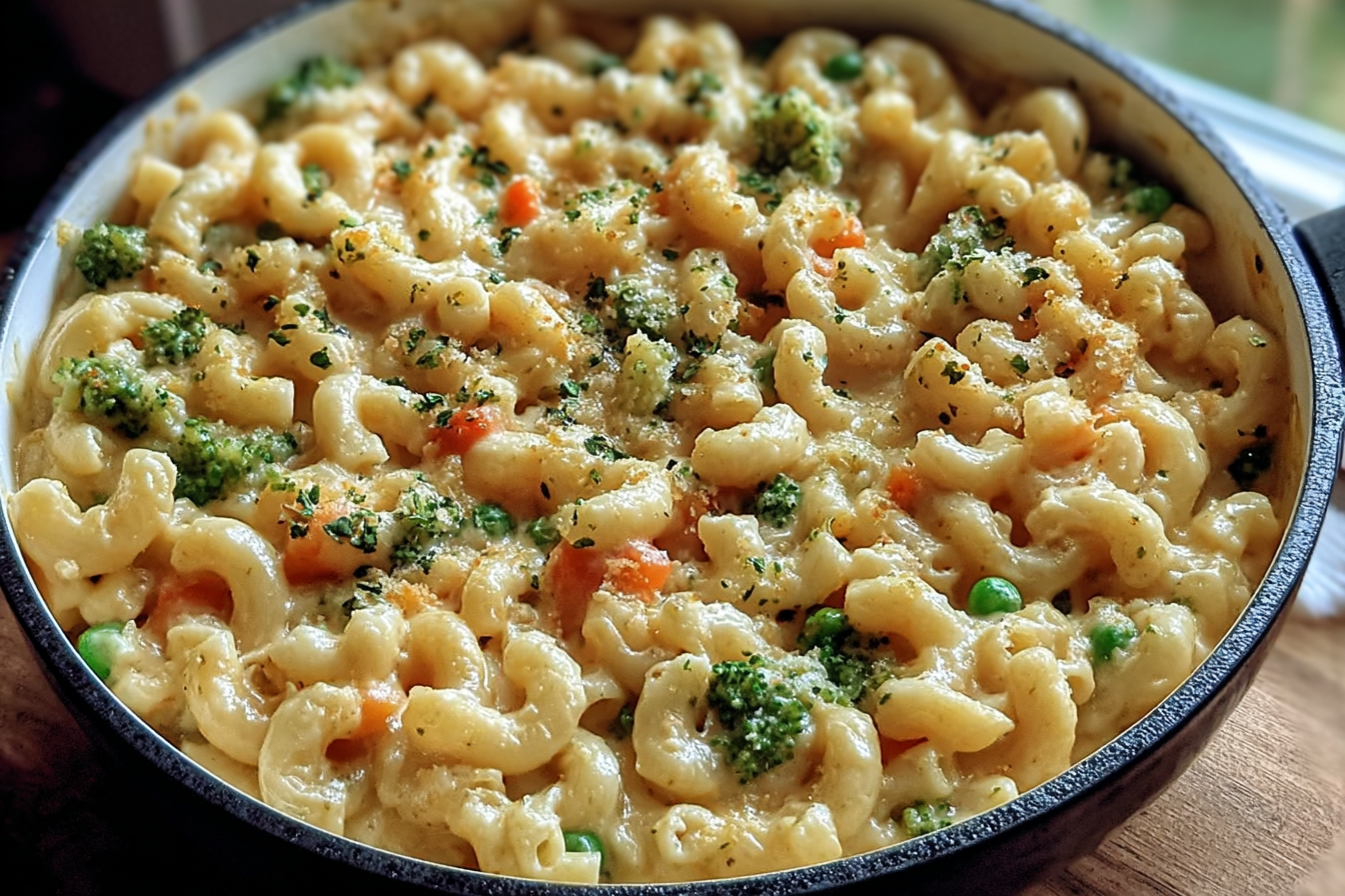 One Pot Veggie Mac And Cheese
