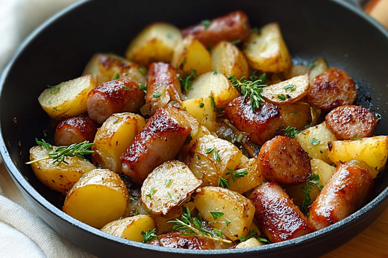 Pan Roasted Sausage And Potatoes Skillet