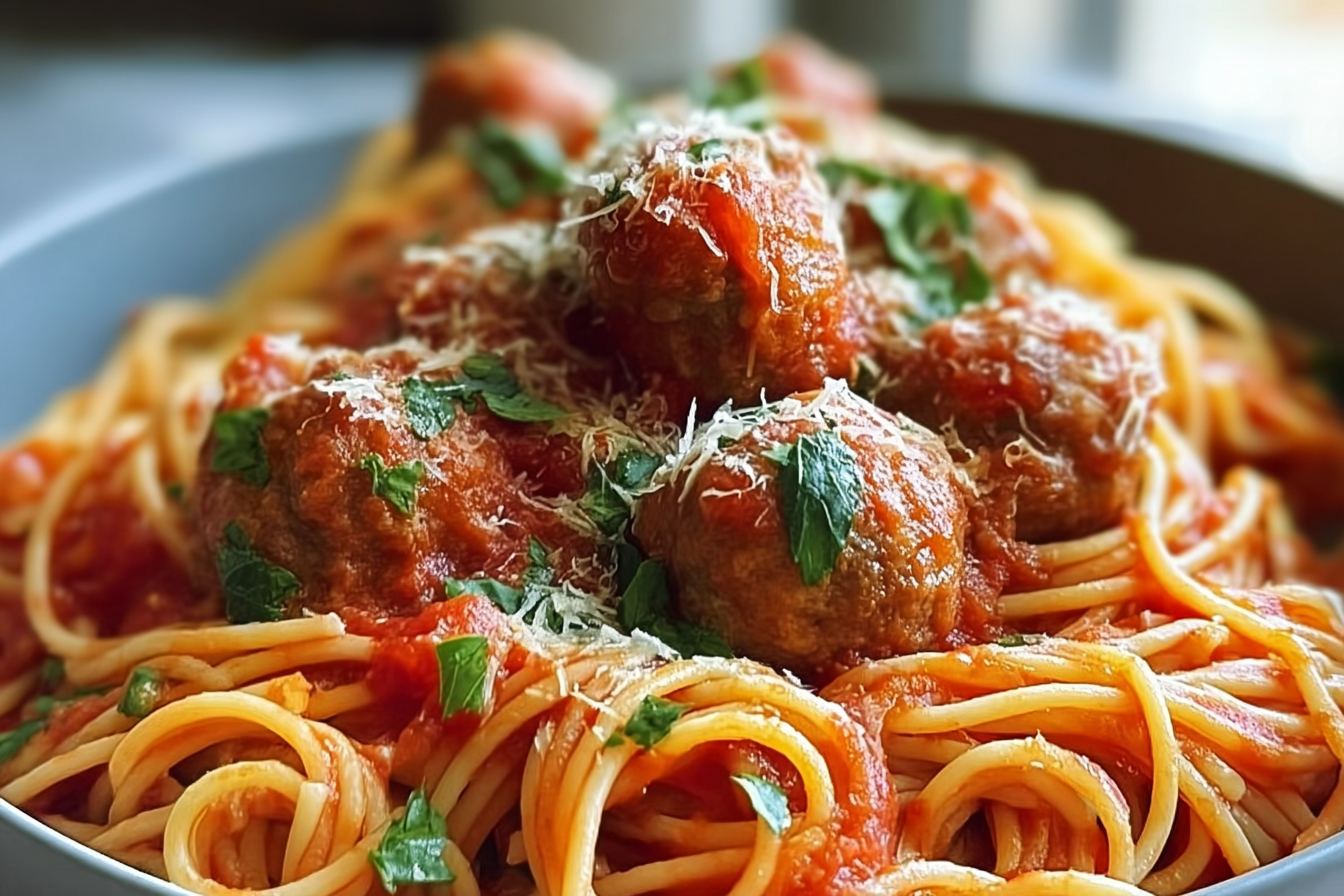 Pressure Cooker Spaghetti And Meatballs