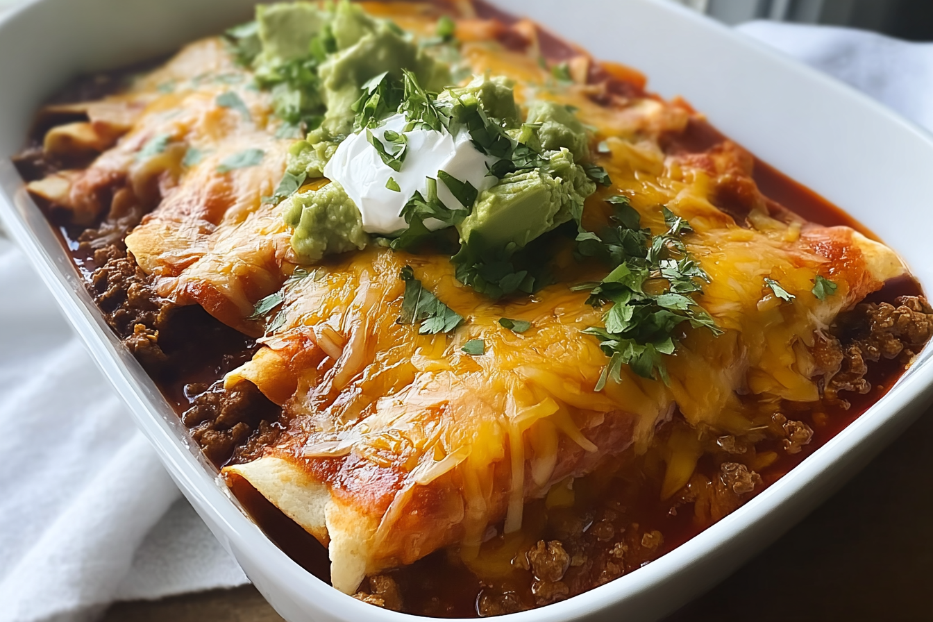 Red Chile Beef Enchiladas