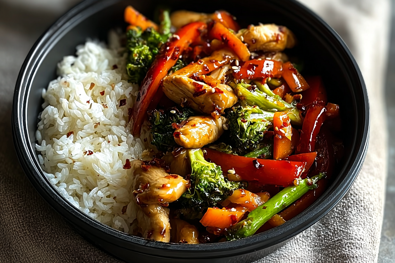 Spicy Chicken Stir Fry Recipe With Bold Firebird Flavors 6 Spicy Chicken Stir Fry Bowl