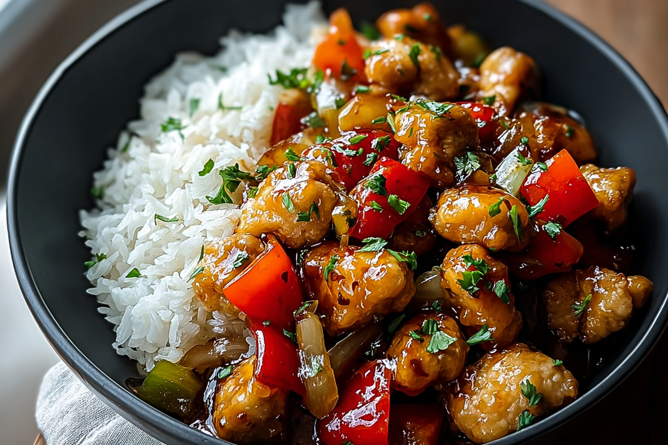 Sheet Pan Sweet And Sour Chicken With Sticky Glaze Recipe 6 Sticky Sweet Sour Chicken