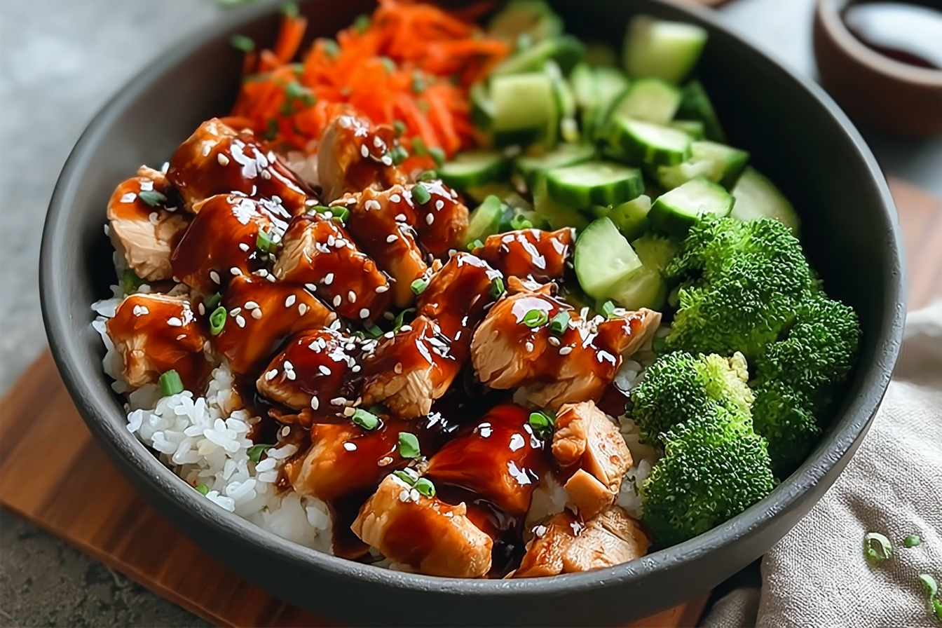 Teriyaki Chicken Rice Bowl Recipe With Savory Sauce And Fresh Veggies 6 Teriyaki Chicken Rice Bowl