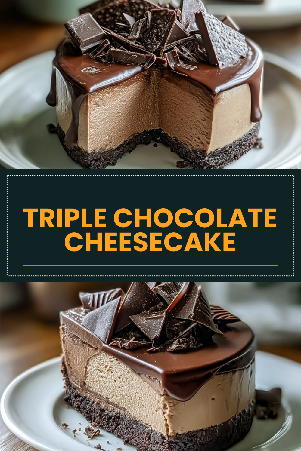 Triple Chocolate Cheesecake Recipe With Rich, Creamy Layers 7 Triple Chocolate Cheesecake