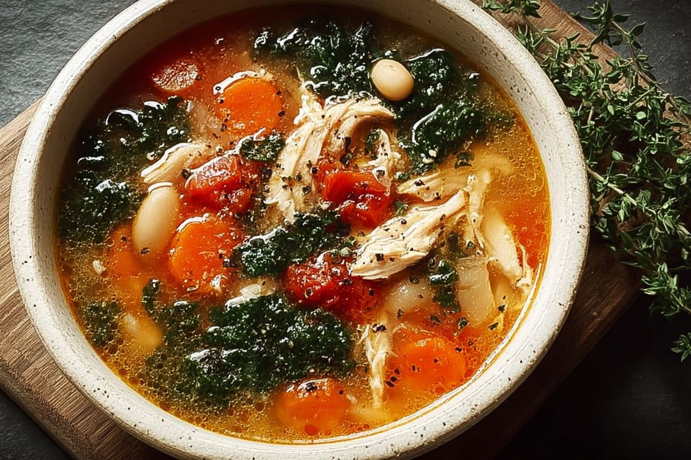 Creamy Tuscan Chicken Soup With Sun-Dried Tomatoes And Spinach 6 Tuscan Chicken Soup
