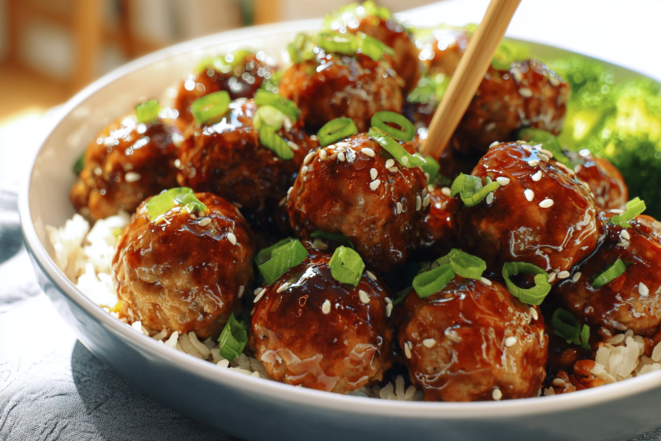 Asian Glazed Turkey Meatballs