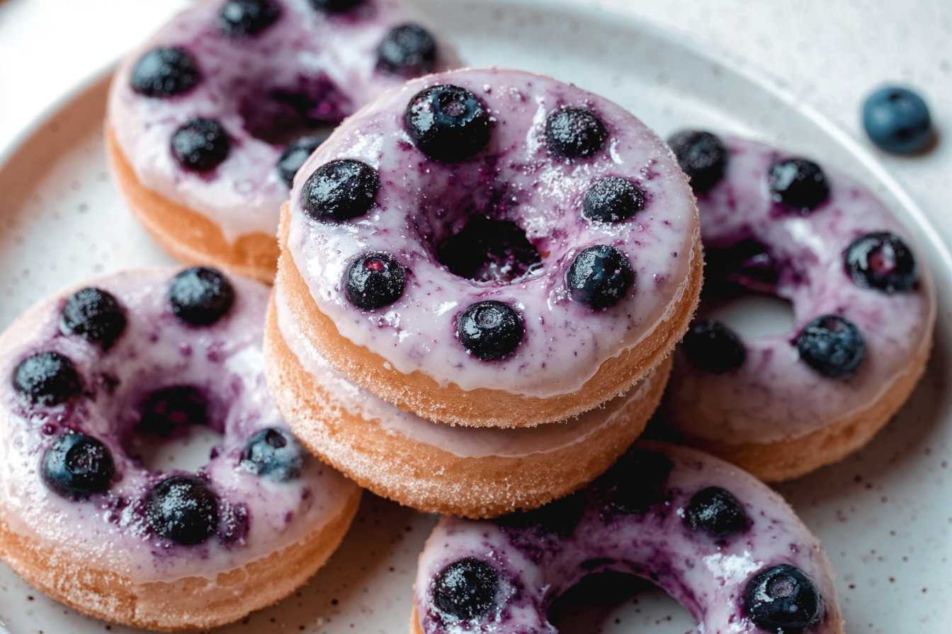 Blueberry Cake Donuts