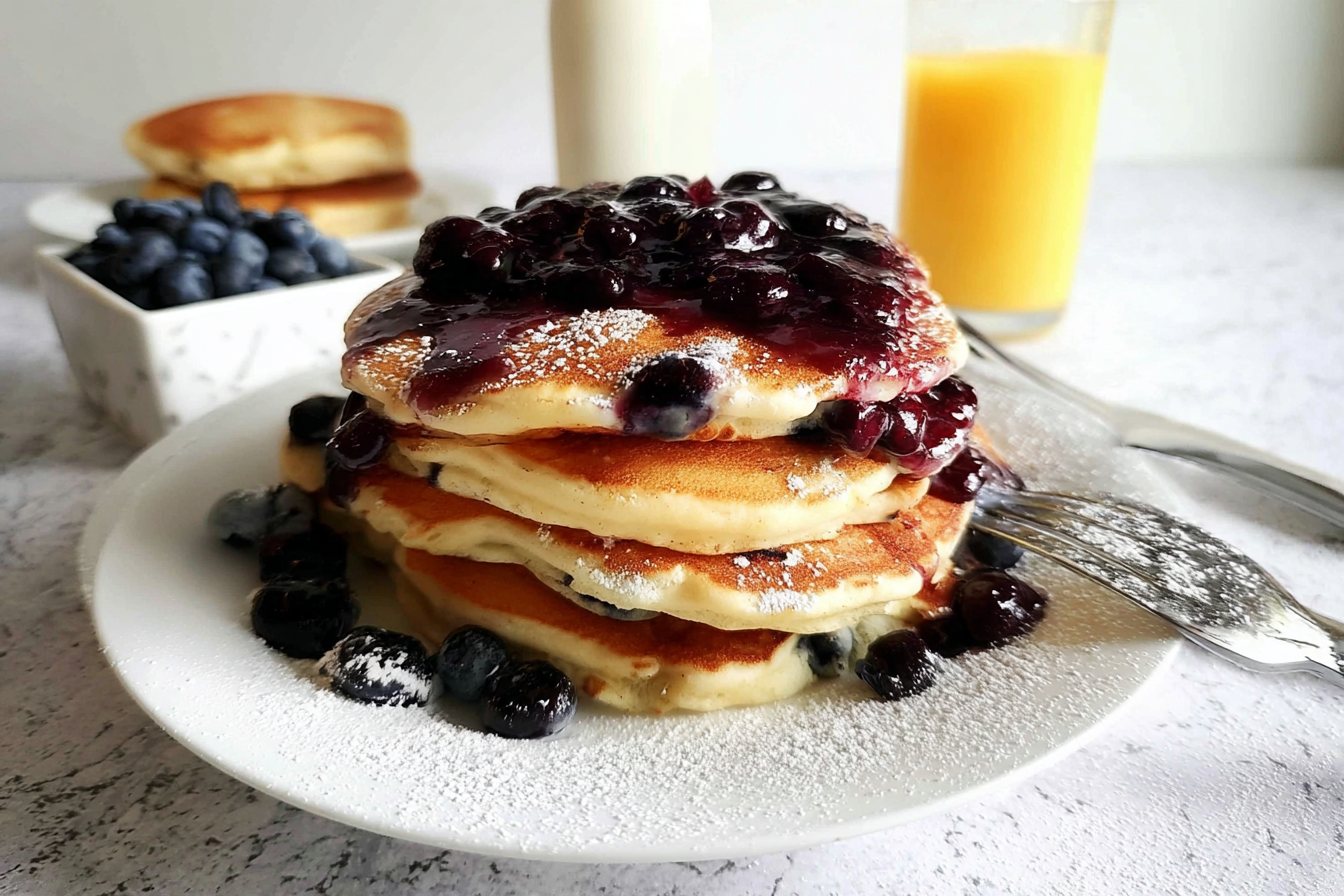 Fluffiest Blueberry Pancakes Youll Ever Make 6 Blueberry Pancakes