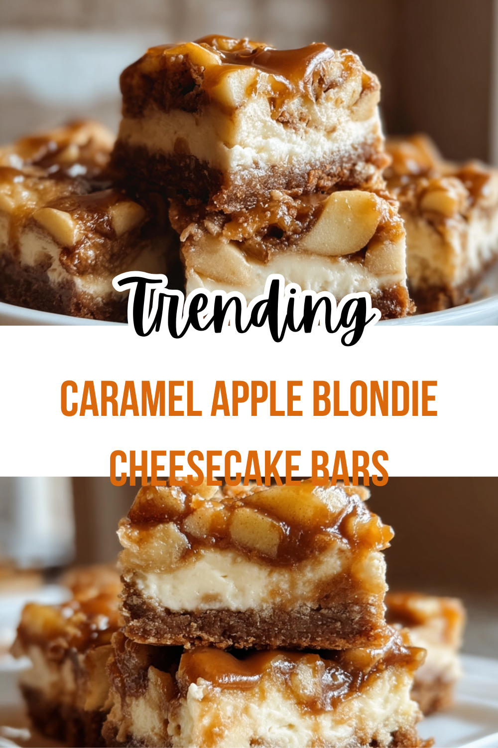 Caramel Apple Blondie Cheesecake Recipe 7 Caramel Apple Blondie Cheesecake Bars