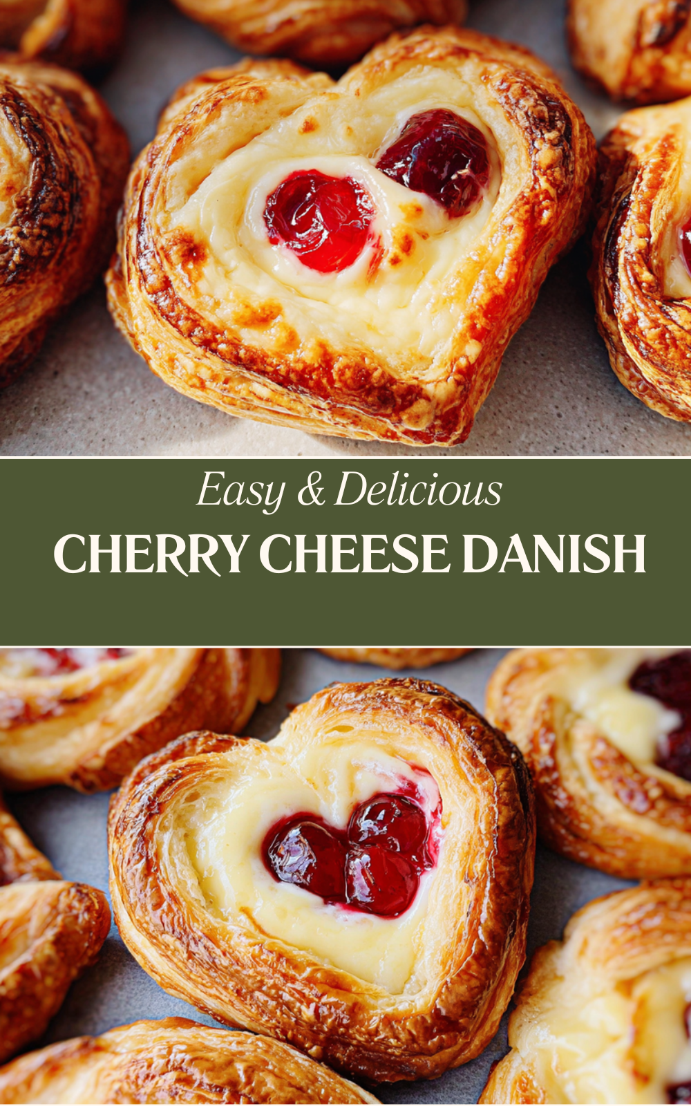 Easy Cherry Danish Recipe With Sweet Cream Cheese Filling 4 Cherry Cheese Danish