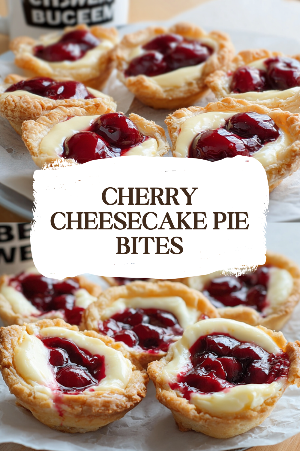 Cherry Cheesecake Pie Bites