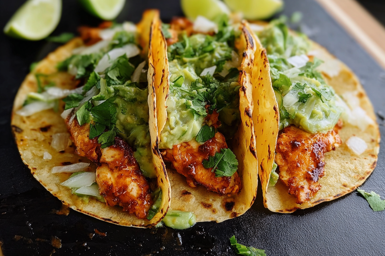 Crispy Poblano Chicken Tacos
