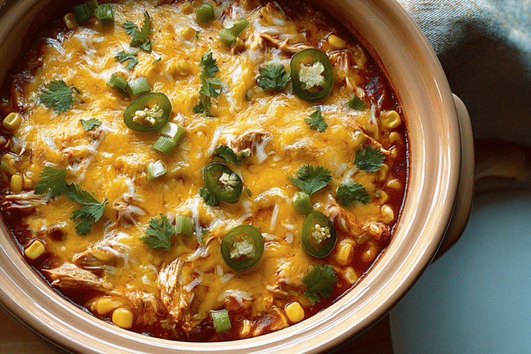 Crockpot Chicken Enchilada Casserole 34.Png