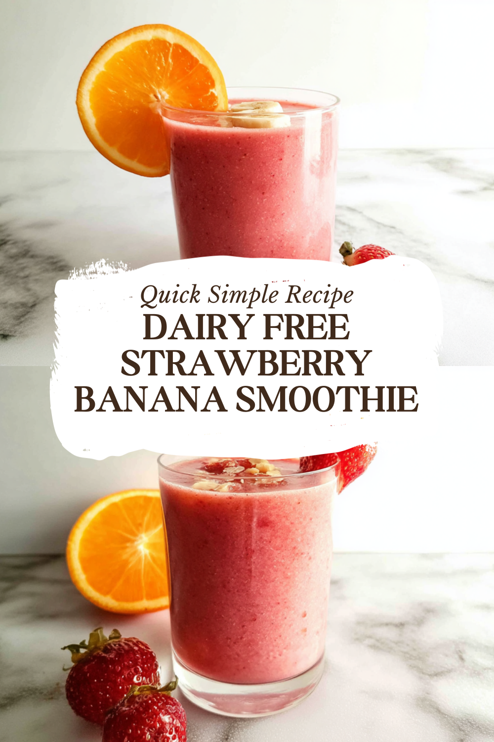 Dairy Free Strawberry Banana Smoothie