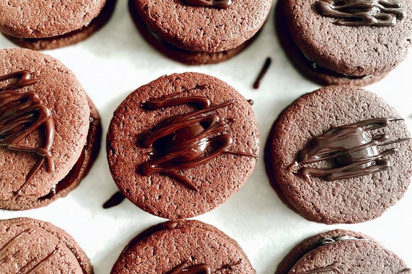 Double Chocolate Cookie Sandwiches Recipe 6 Double Chocolate Sandwich Cookies