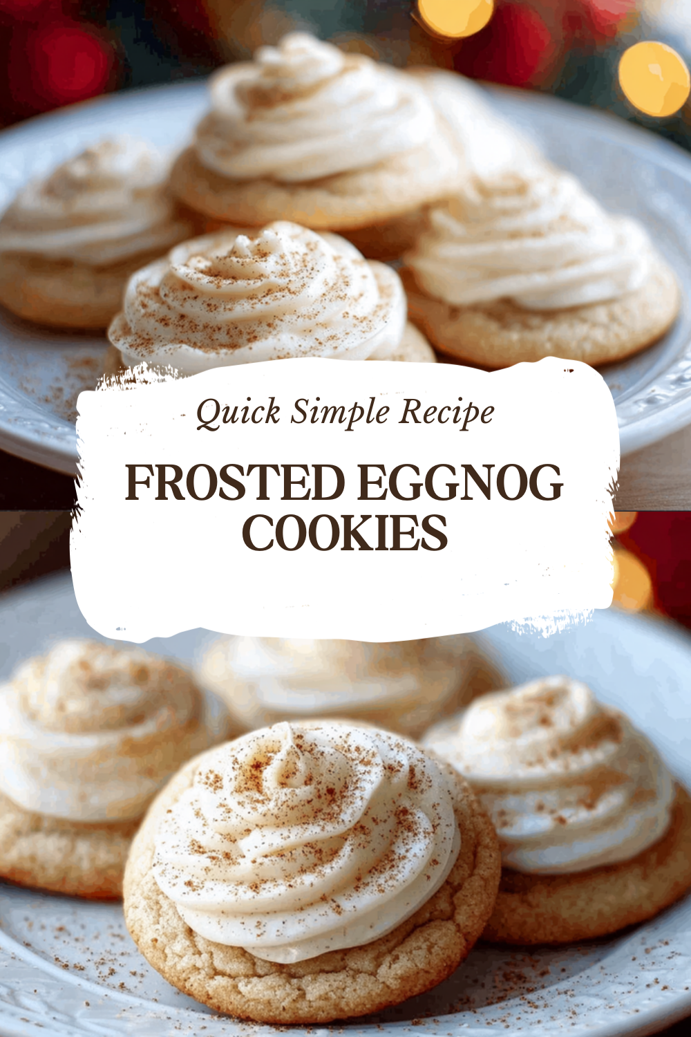 Frosted Eggnog Cookies