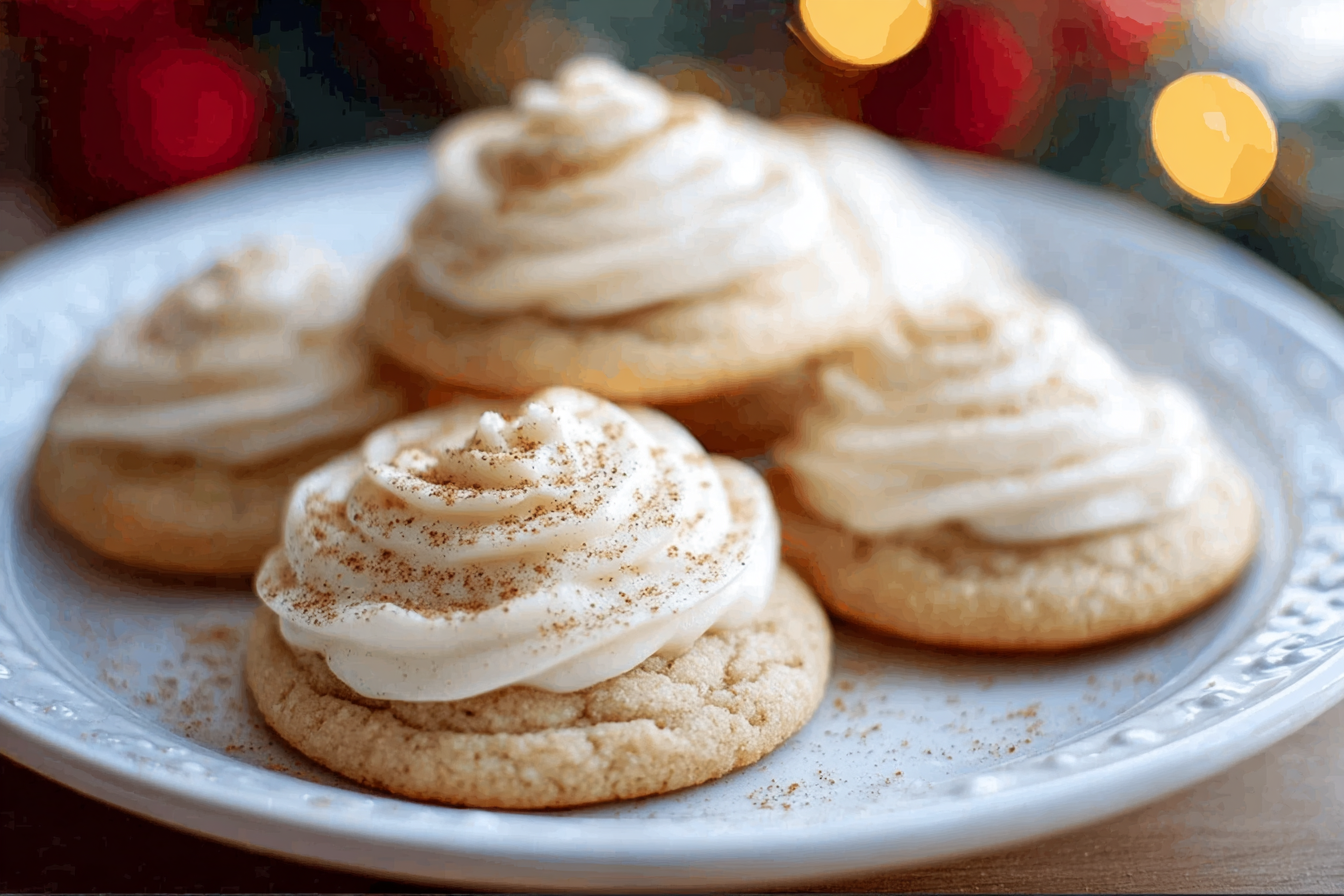 Frosted Eggnog Cookies