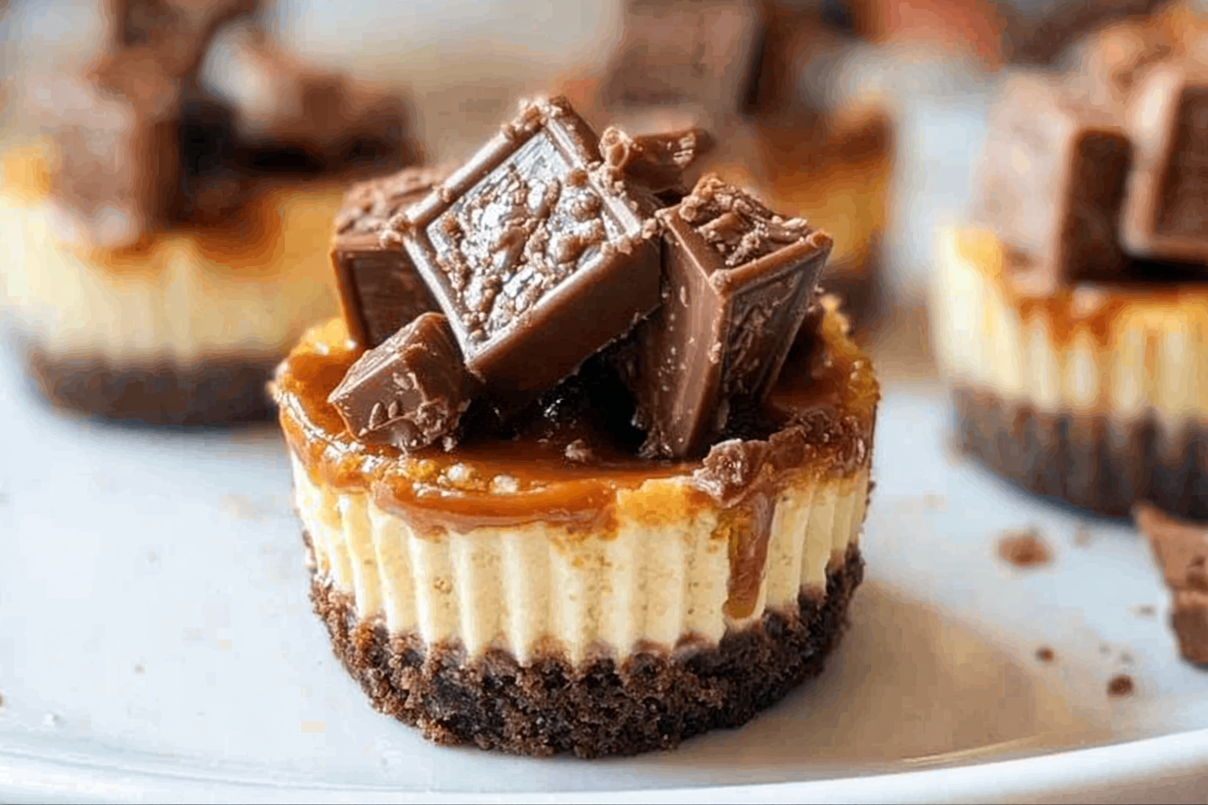Mini Rolo Cheesecakes Easy Homemade Recipe 6 Mini Rolo Cheesecakes