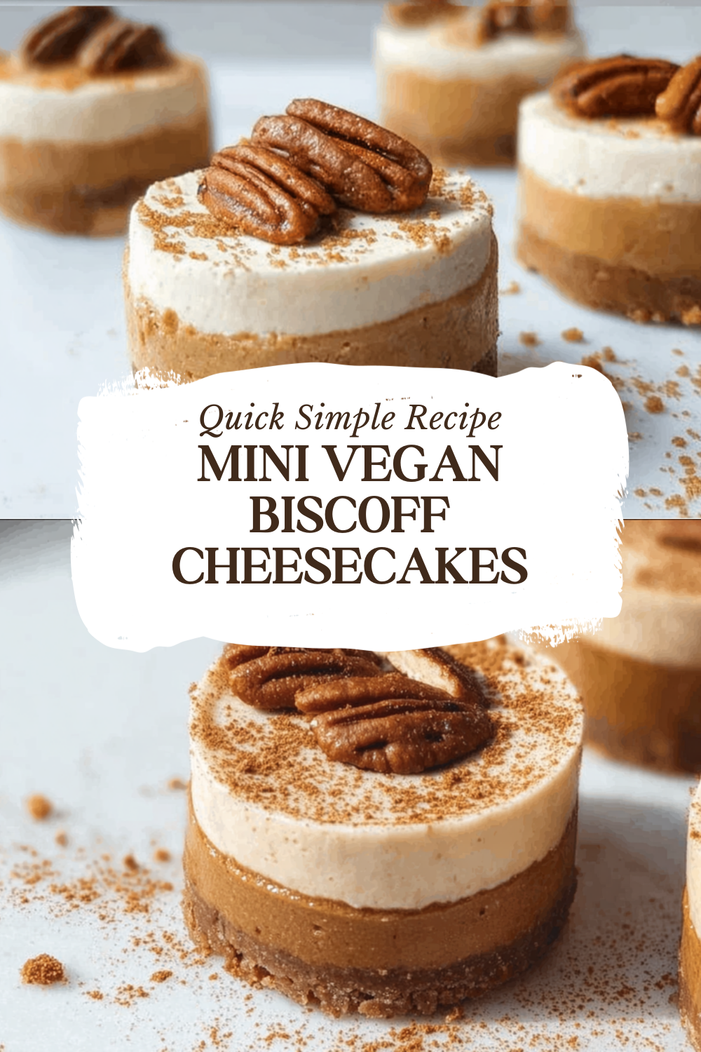 Mini Vegan Biscoff Cheesecakes