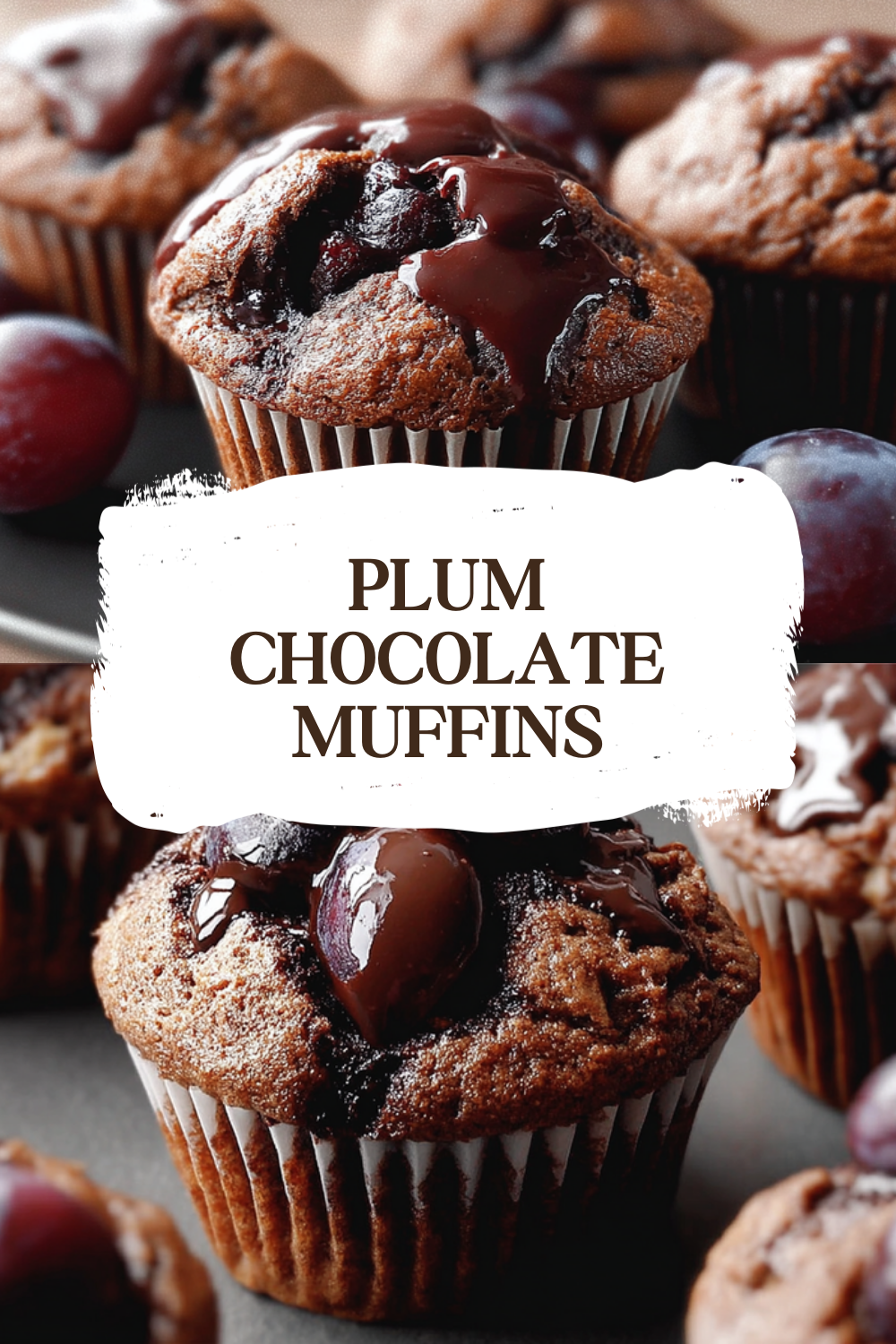Plum Chocolate Muffins