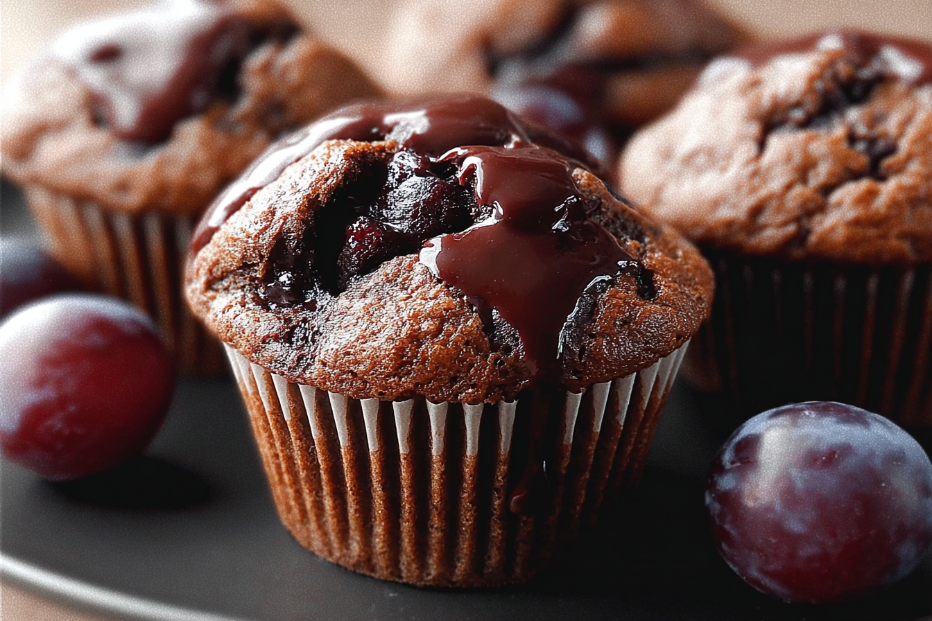 Plum Chocolate Muffins