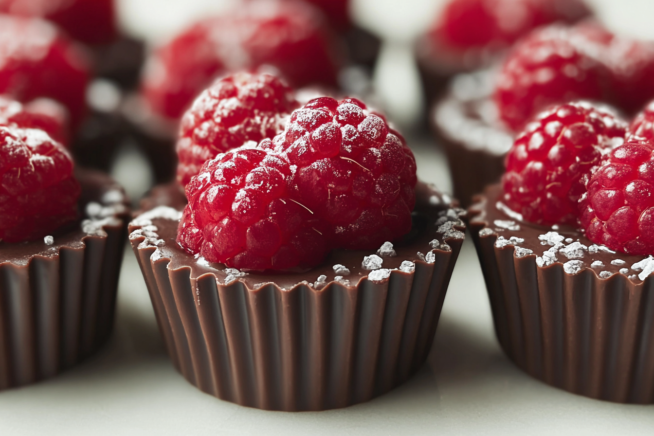 Chocolate Raspberry Cups Easy Homemade Recipe 6 Raspberry Chocolate Cups