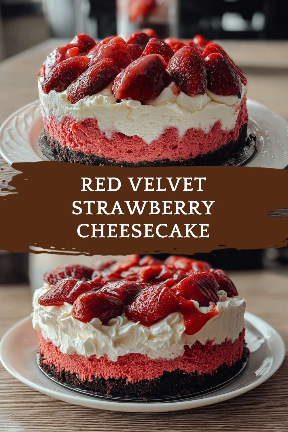 Red Velvet Strawberry Cheesecake