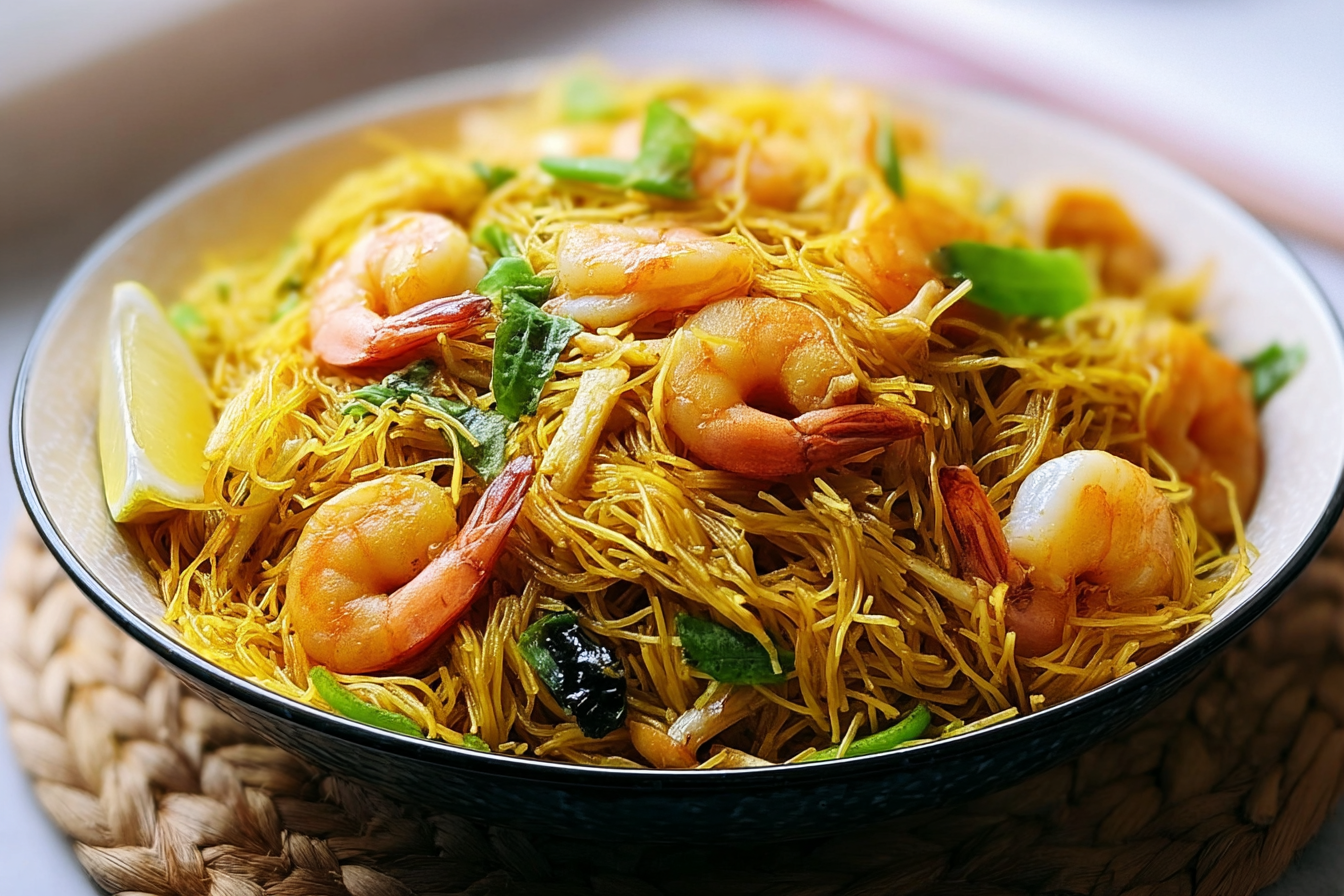 Singapore Noodles Recipe (Singapore Mei Fun) 6 Singapore Noodles
