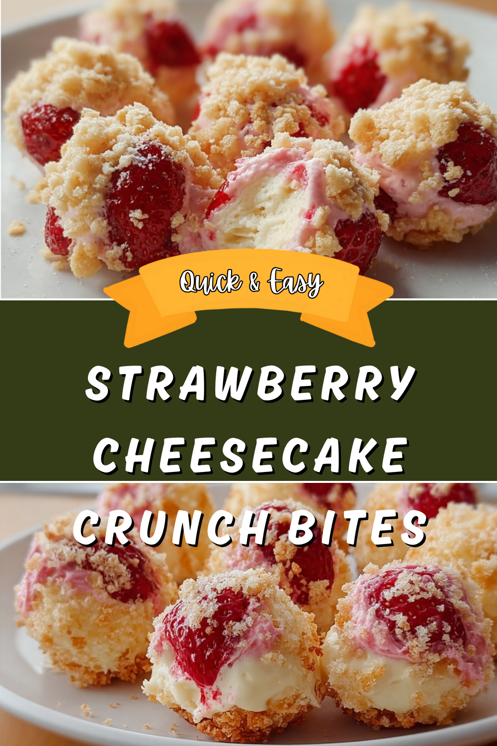 Strawberry Cheesecake Crunch Bites