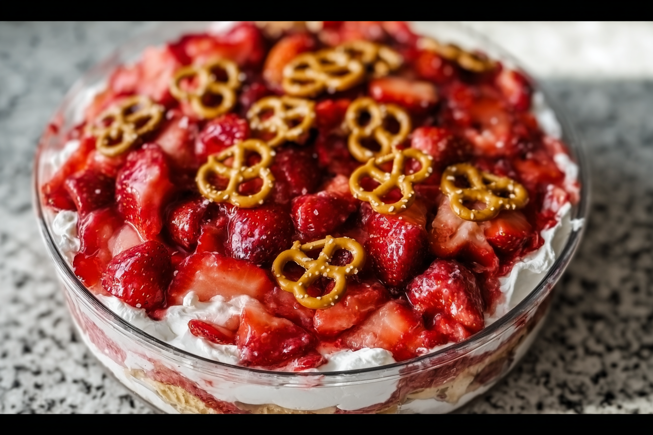 Strawberry Pretzel Salad Recipe Easy No Bake Dessert 6 Strawberry Pretzel Salad