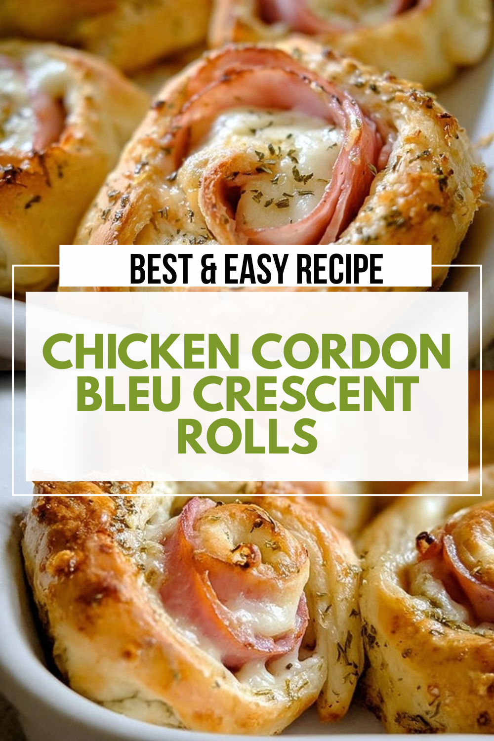 Chicken Cordon Bleu Crescent Rolls